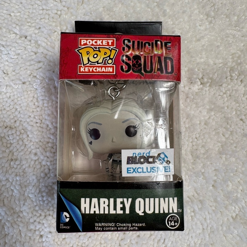 NEW Funko Pocket POP! Keychain Suicide Squad Harley Quinn Nerd Block Exclusive